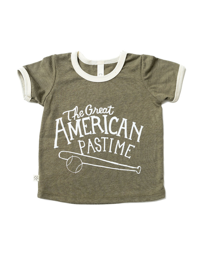 ringer tee - the great american pastime on heather buck