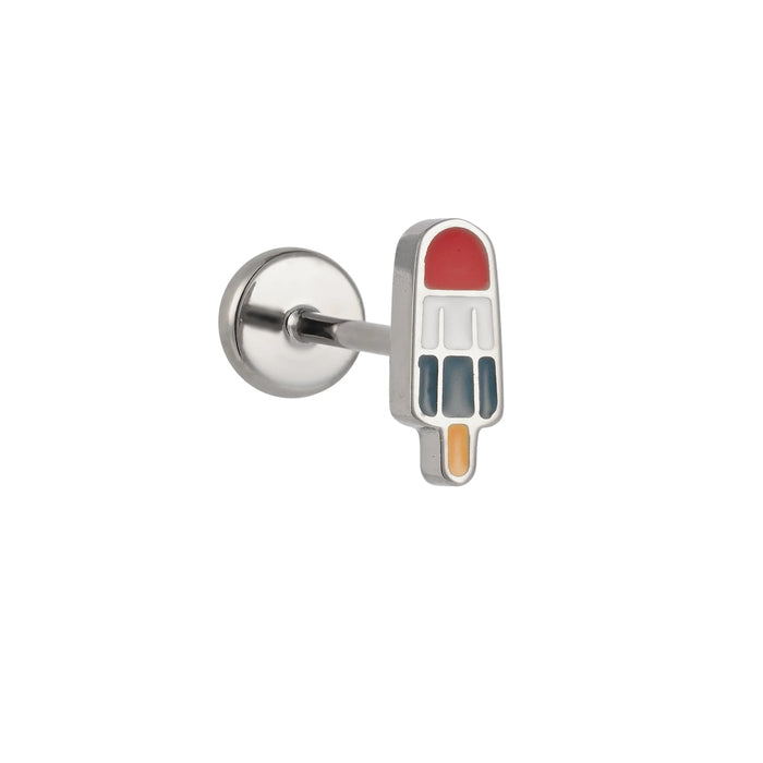 Rocket Pop Enamel Flat Back Stud