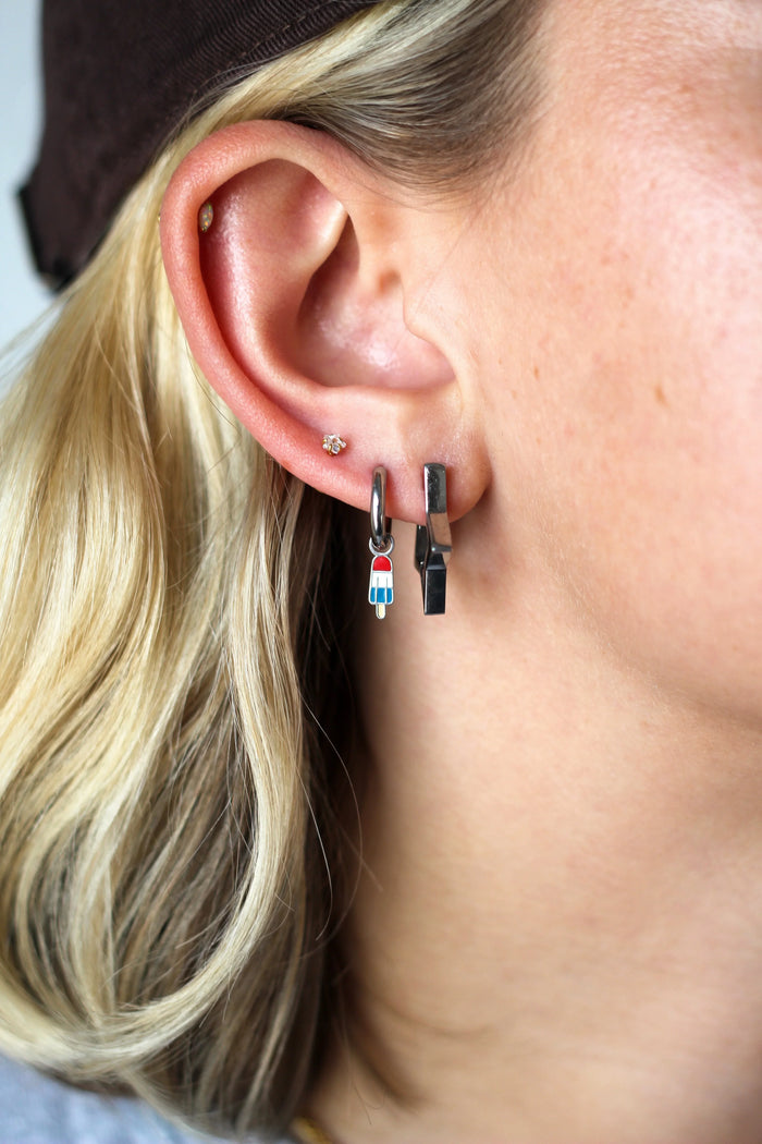 Rocket Pop Enamel Hoop Charm