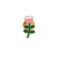 Rosa Blomst Enamel Flat Back Stud