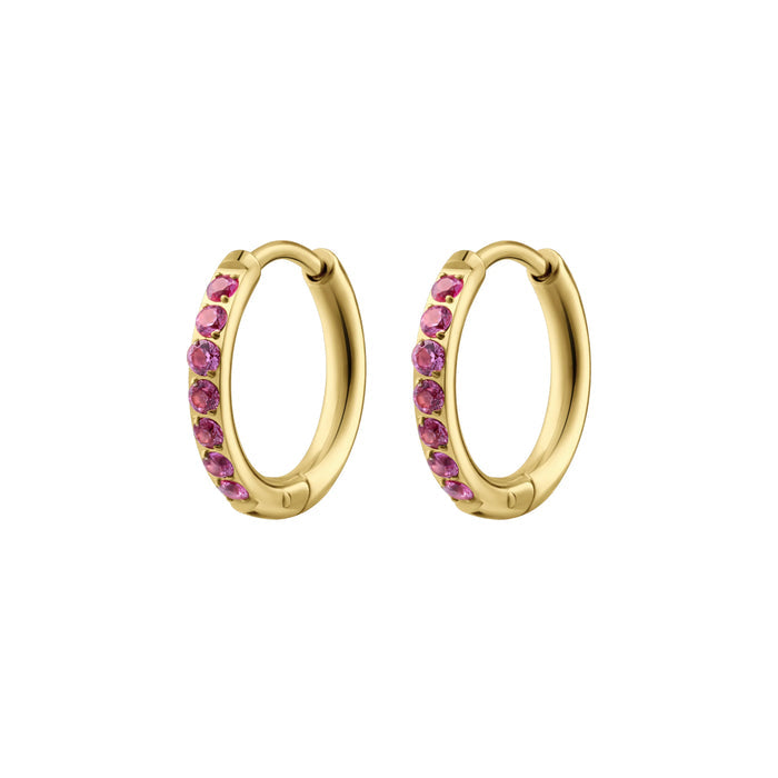 Rose Titanium Celestial Hoops