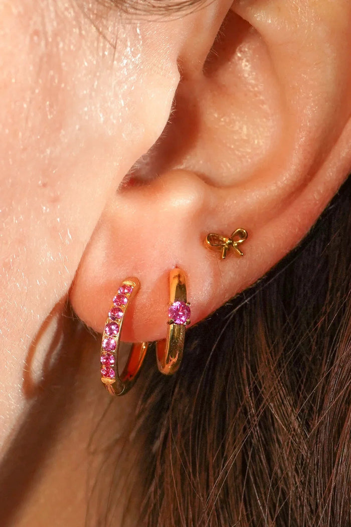 Rose Titanium Celestial Hoops