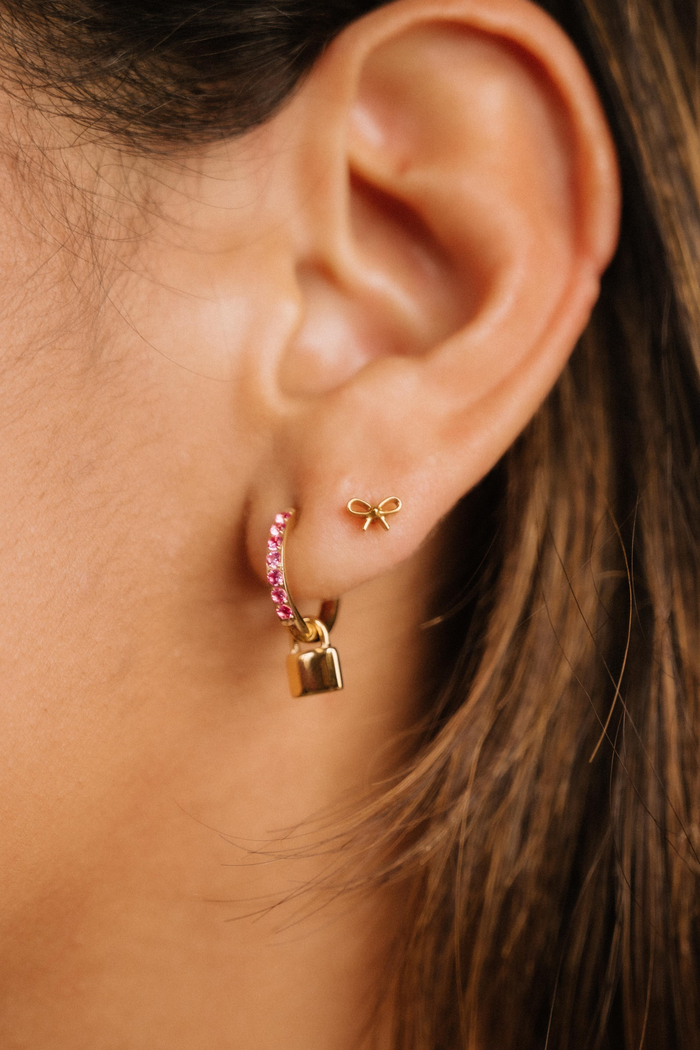 Rose Titanium Celestial Hoops