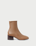 Roxy Safari Leather Ankle Bootie in safari brown leather.