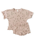 ruffle set - birds on dove