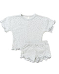 ruffle set - sprinkle on gray