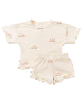 ruffle set - sunset on natural