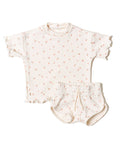 ruffle track set - daisies on natural