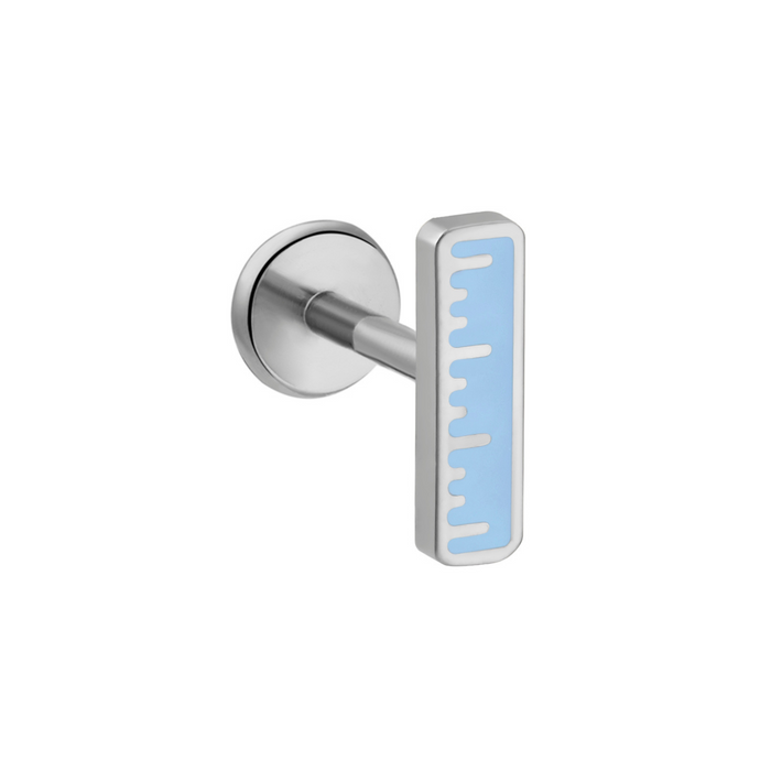 Ruler Enamel Flat Back Stud