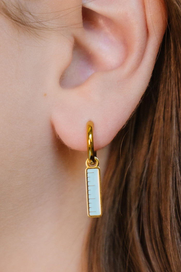 Ruler Enamel Hoop Charm