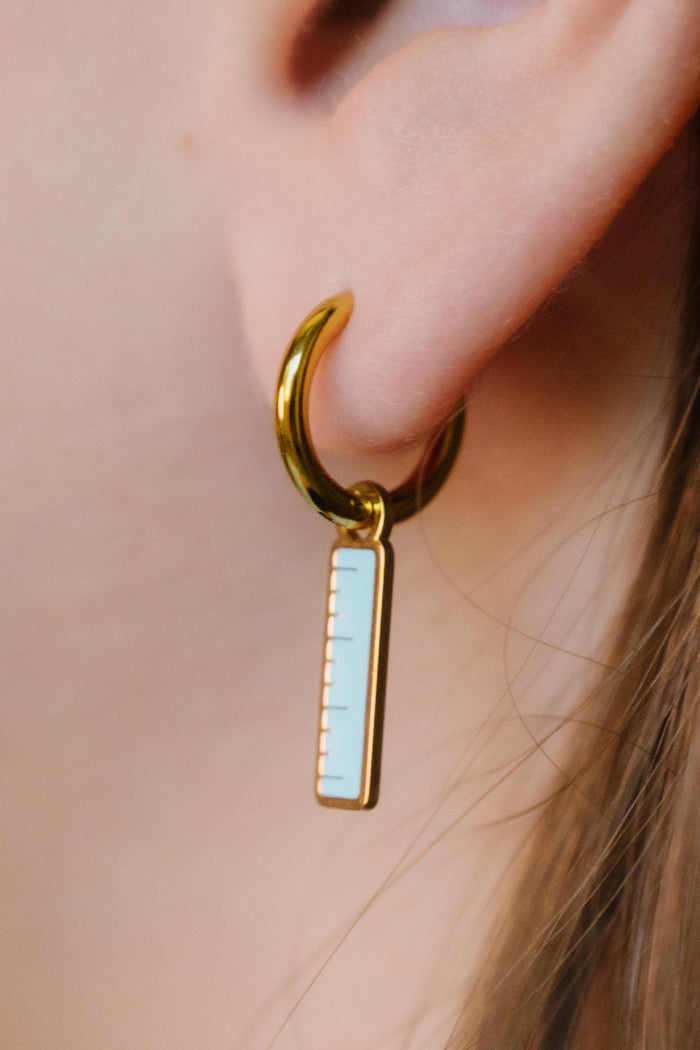 Ruler Enamel Hoop Charm