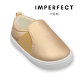 Sadie Gold Slip-On Tennis (IMPERFECT) - Wee Squeak