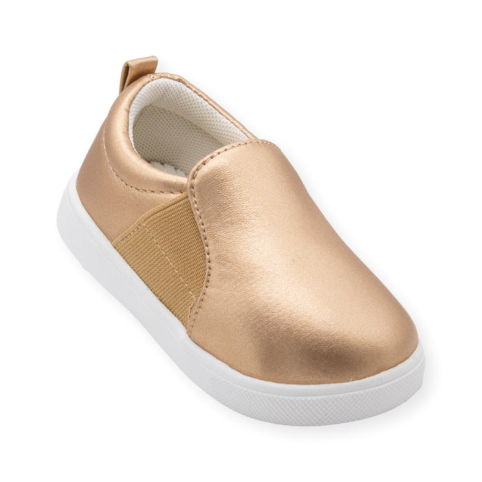 Sadie Gold Slip-On Shoe - Wee Squeak