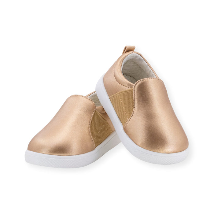 Sadie Gold Slip-On Shoe - Wee Squeak
