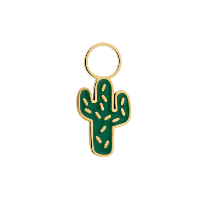 Saguaro Enamel Hoop Charm