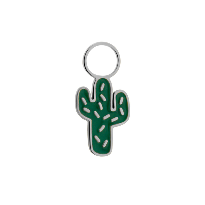 Saguaro Enamel Hoop Charm