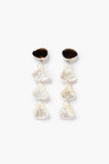 Scale Earrings White MOP