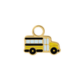 School Bus Enamel Hoop Charm