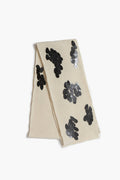Sequin Wool Scarf Ivory