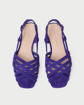 Shelly Jewel Suede Flat Sandal