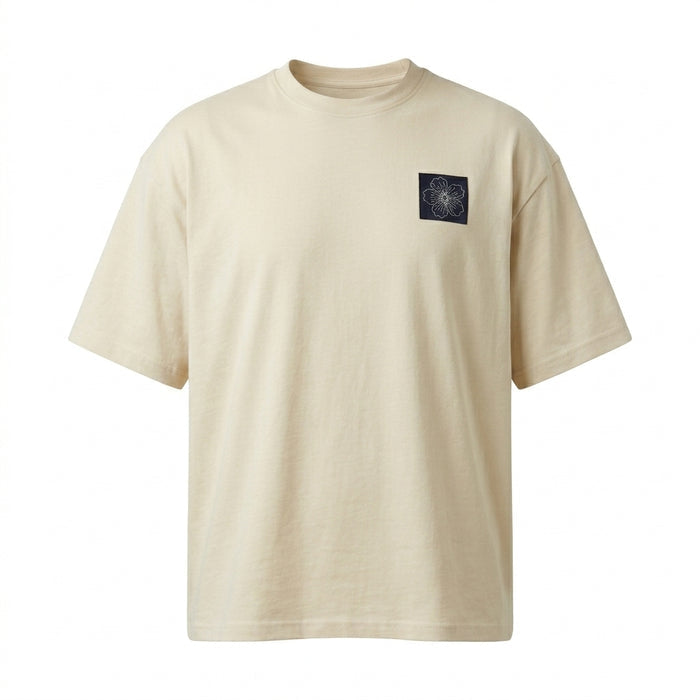 Short Sleeve T Shirt With Floral Chest Print