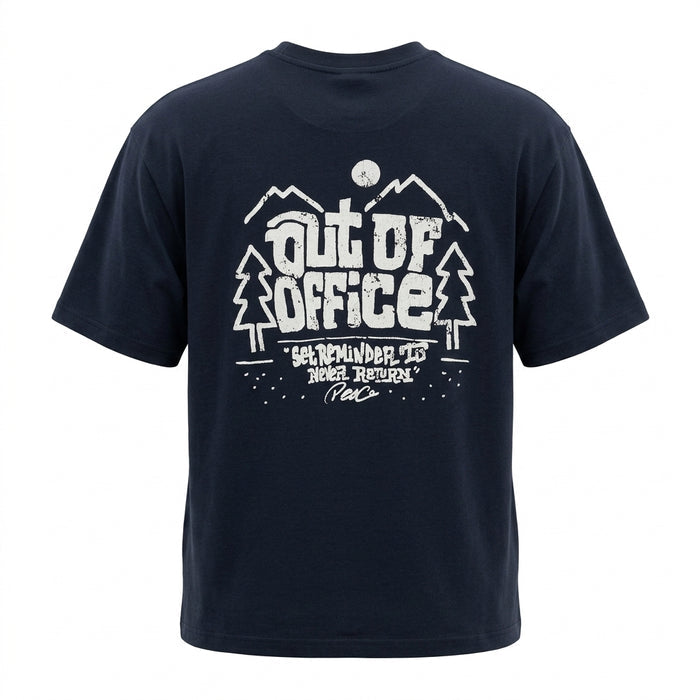 Short Sleeve T Shirt With Out Of Office Chest Print