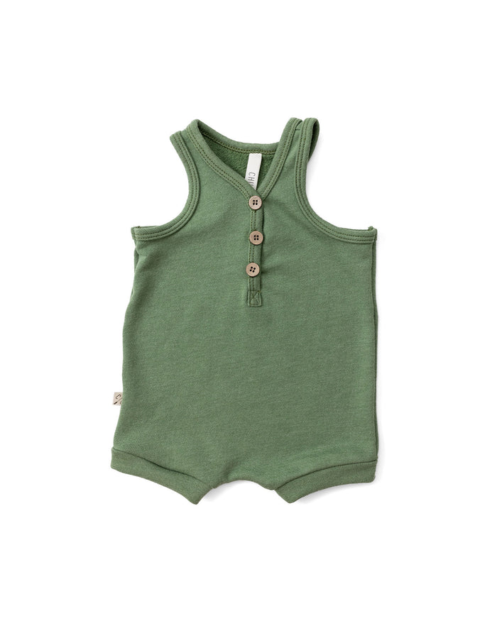 short tank romper - camp green