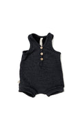 short tank romper - heather black