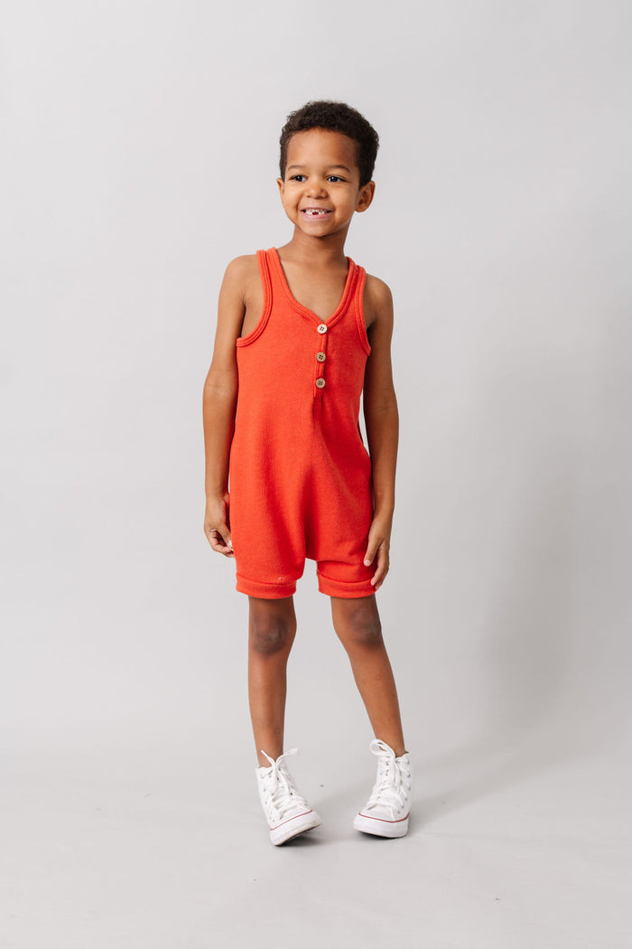 short tank romper - lava
