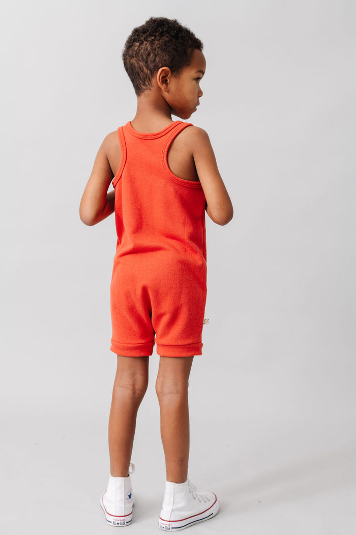 short tank romper - lava