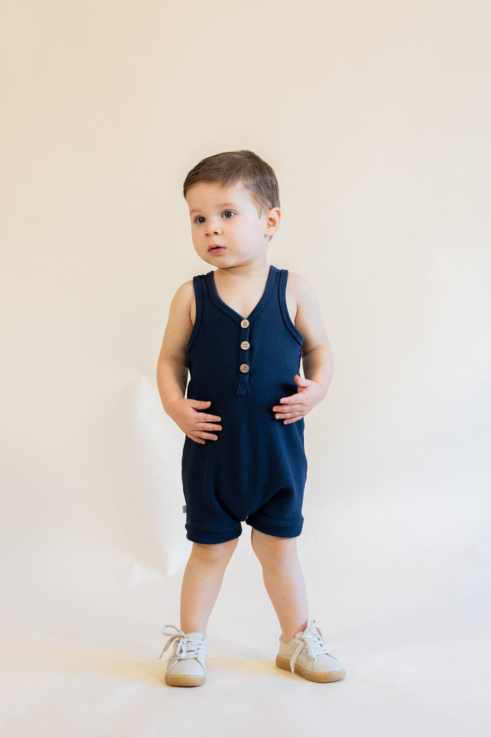 short tank romper - polo blue