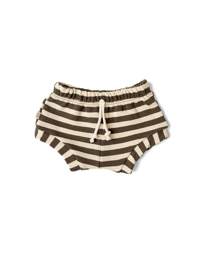 shorties CO - dark fatigue beige stripe