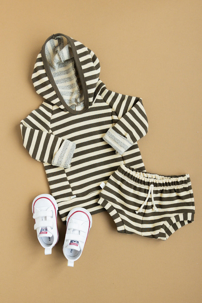 shorties CO - dark fatigue beige stripe