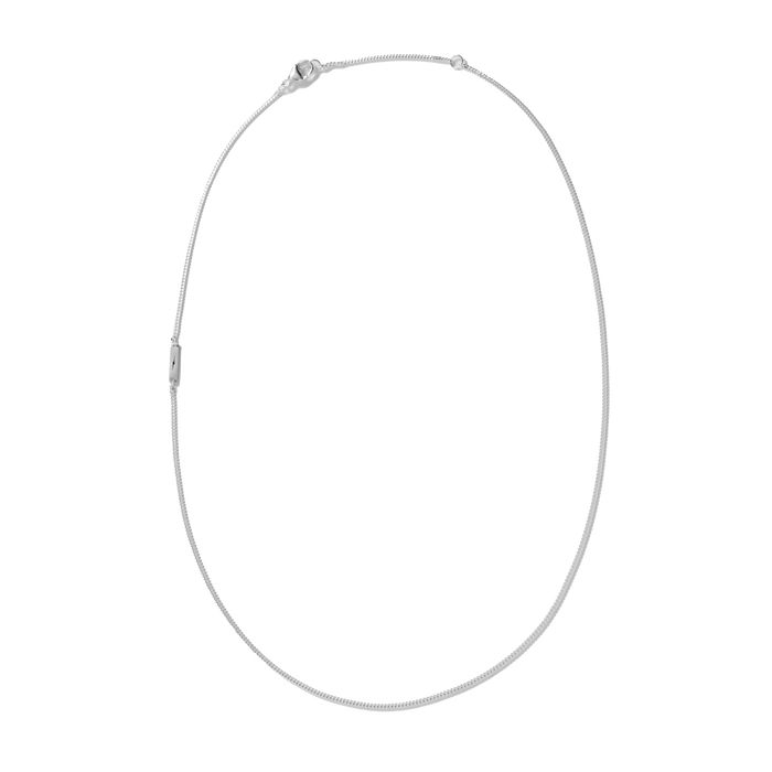 Simple Curb Chain Necklace - Sterling Silver