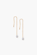 Single Wave Earrings White Pearl