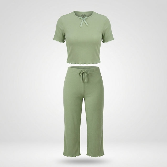 Sleepwear Ribbed Pajama Set