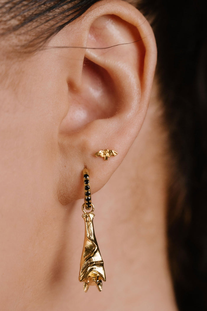 Sleepy Bat Hoop Charm