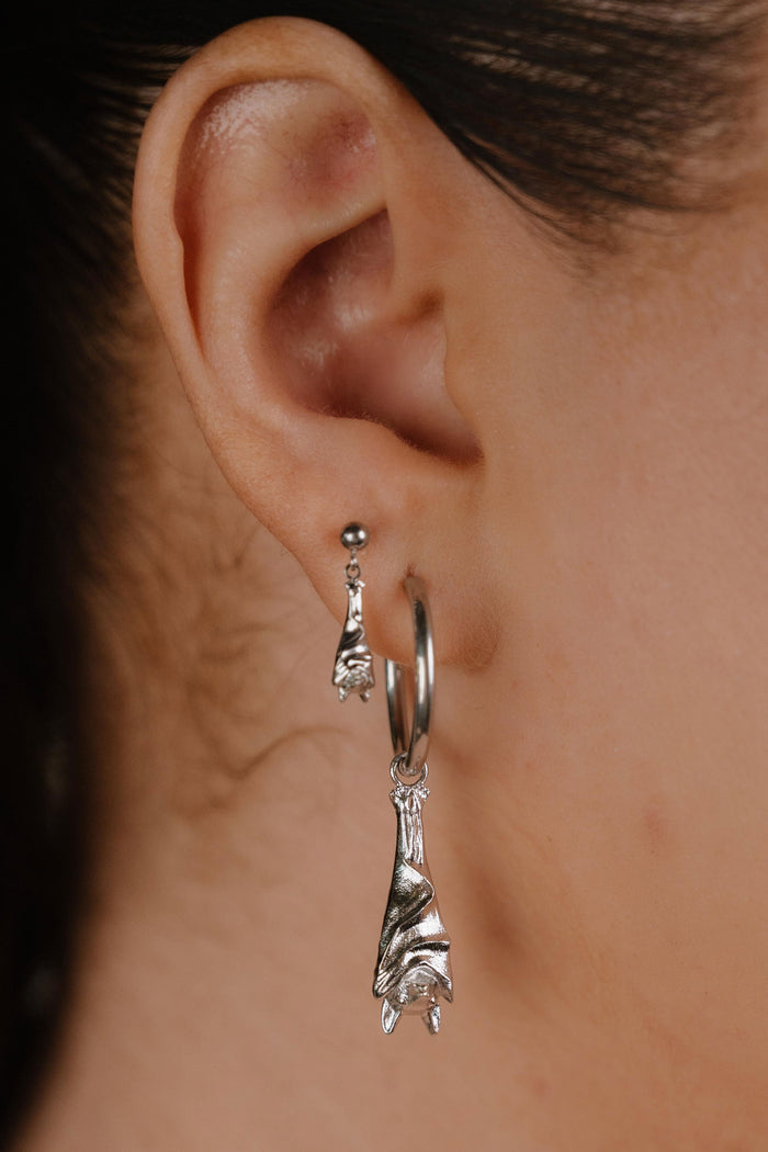 Sleepy Bat Hoop Charm