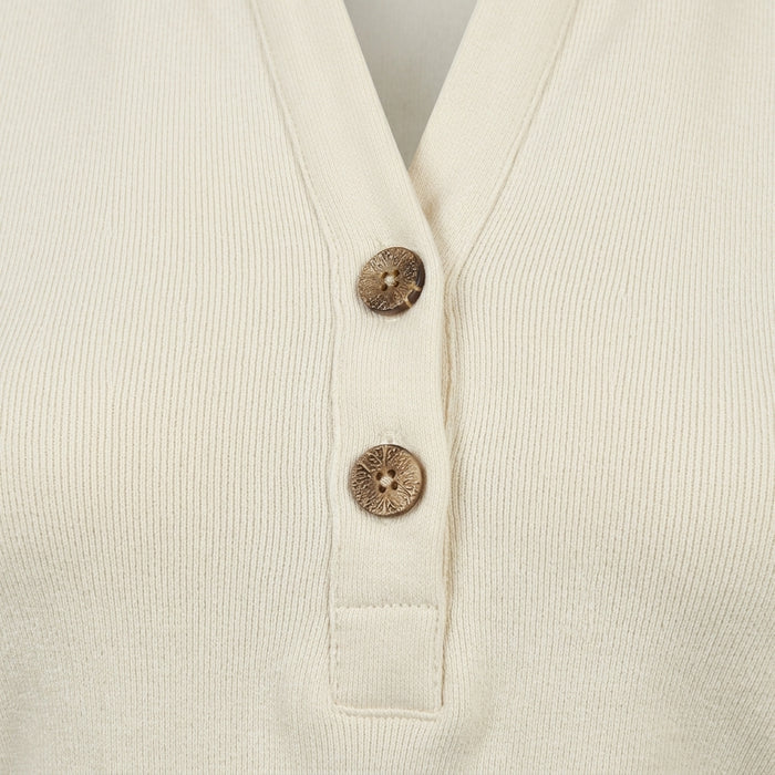 Sleeveless Collared Top With Button Placket