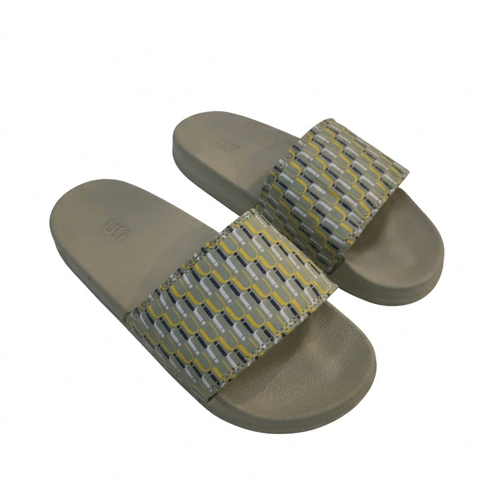 Slide Slipper With Monogram Print Strap