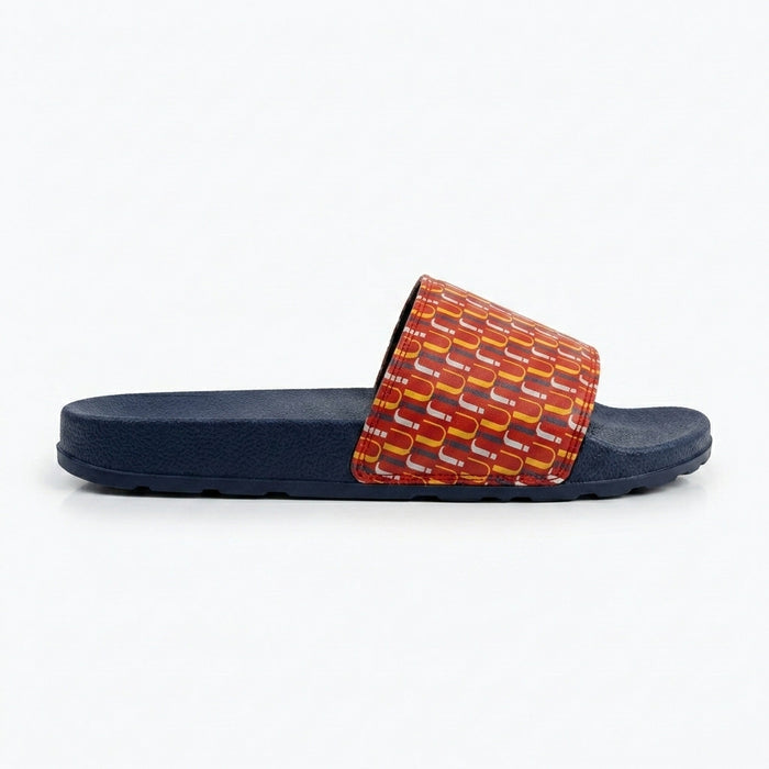 Slide Slipper With Monogram Print Strap