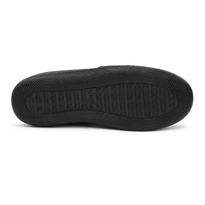 Slip-on flats with perforated geometric details