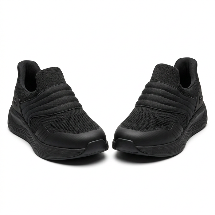 Slip On Knit Sneakers With Cushioned Sole