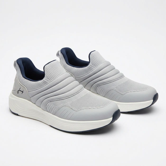 Slip On Knit Sneakers With Cushioned Sole