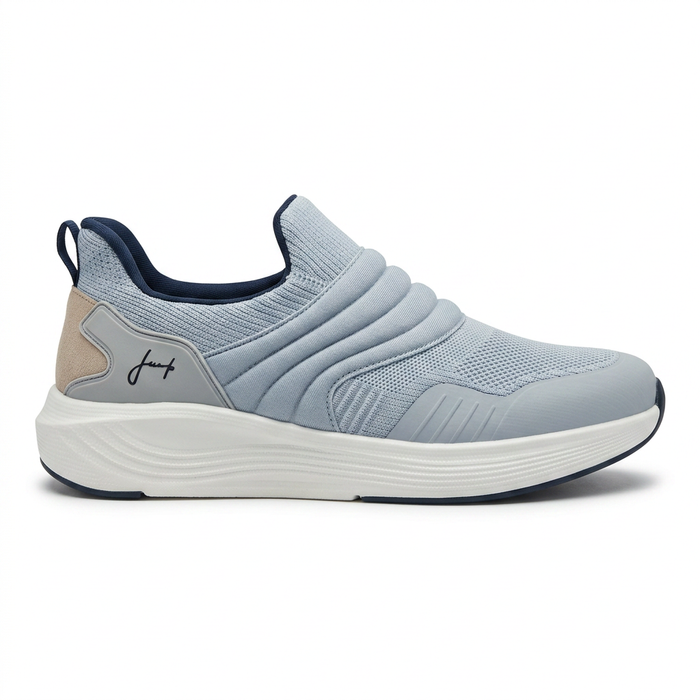 Slip On Knit Sneakers With Cushioned Sole