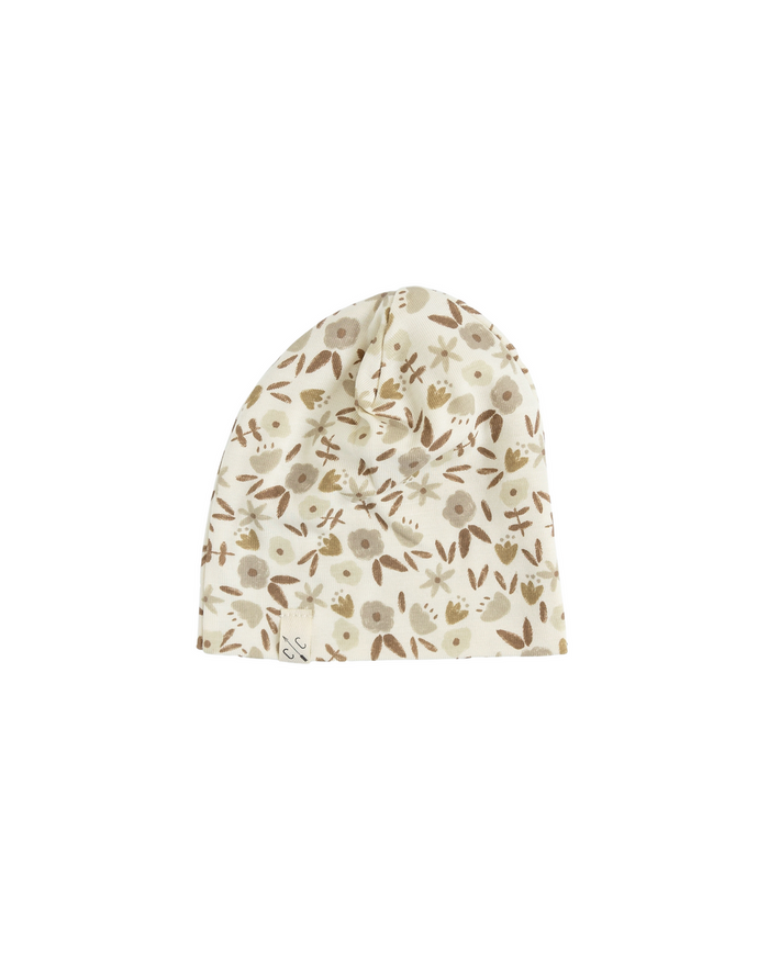 slouch beanie CO- neutral ditsy floral