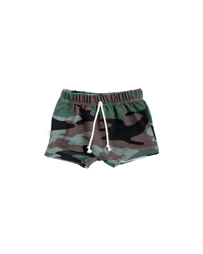 slub boy shorts - classic camo