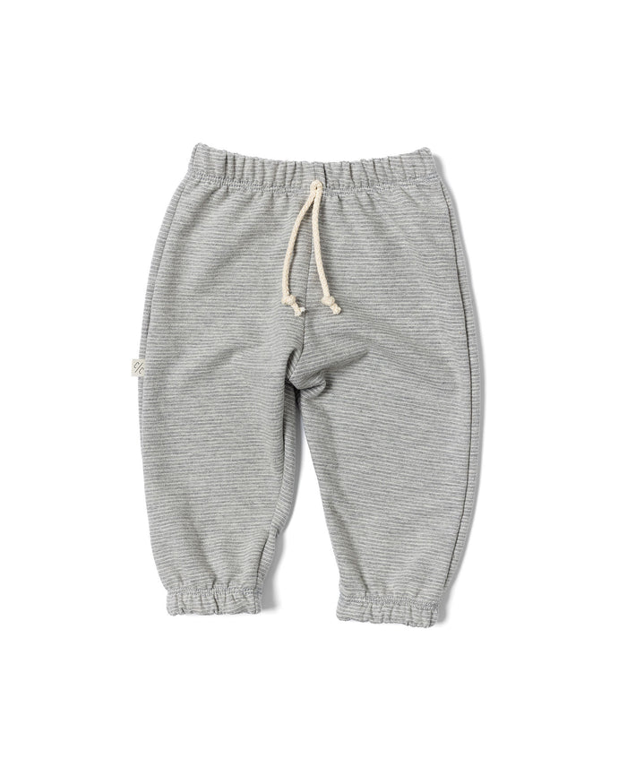 slub vintage sweatpant CO - micro stripe