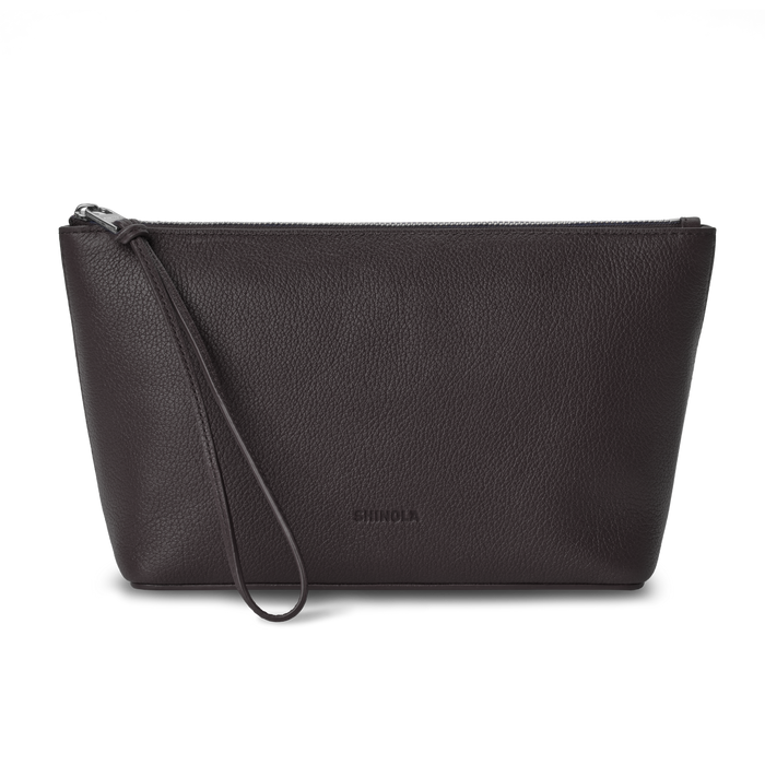 Small Zip Cosmetic Case - Espresso