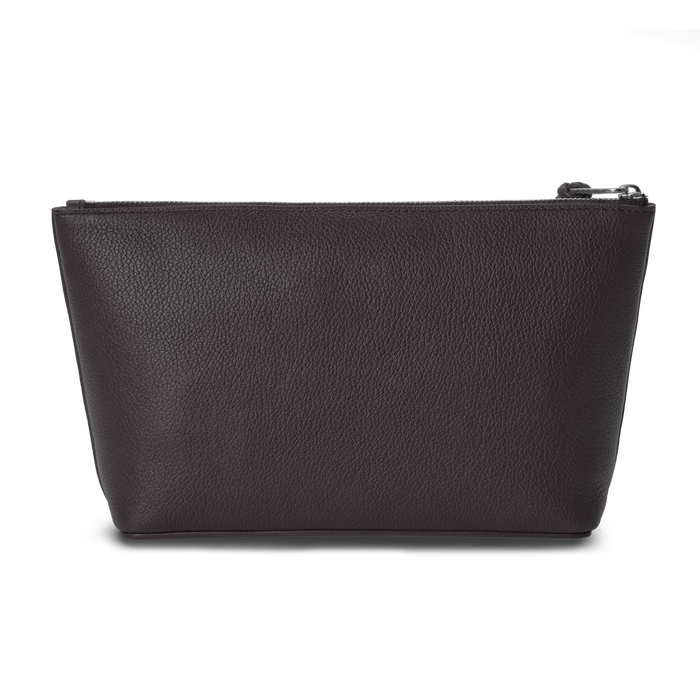 Small Zip Cosmetic Case - Espresso